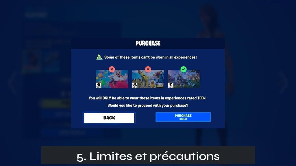 5. Limites et précautions