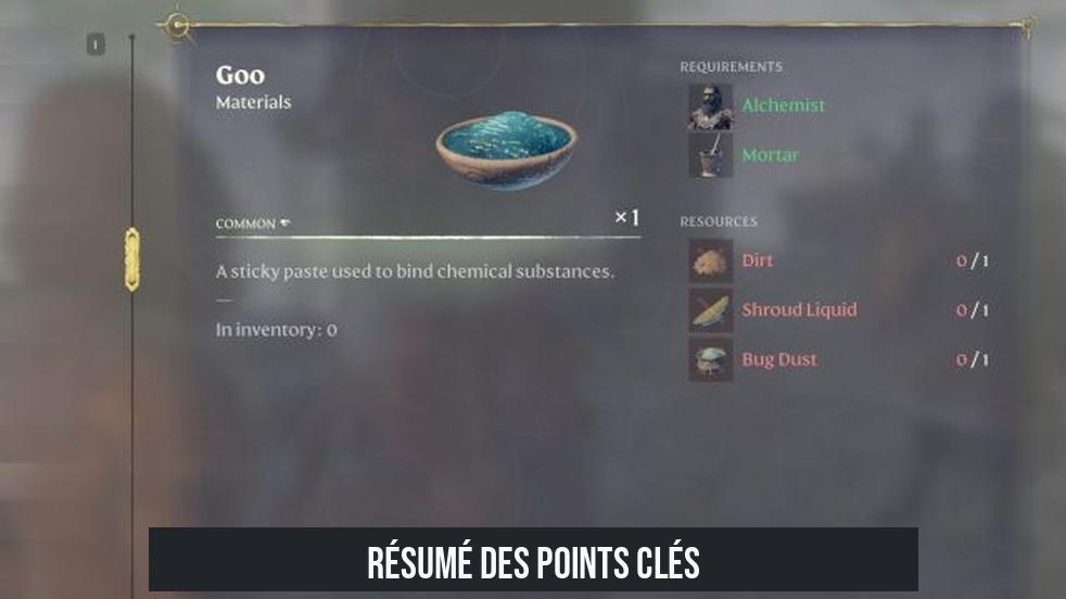 Résumé des points clés