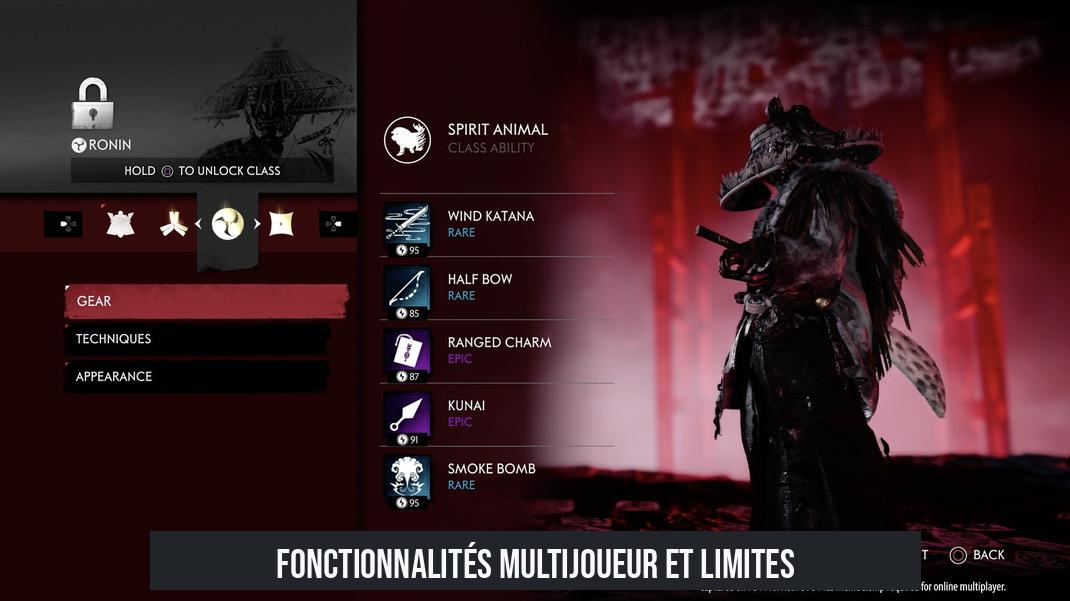 Fonctionnalités multijoueur et limites