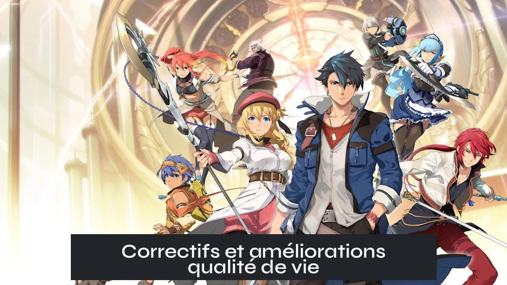 Correctifs et améliorations qualité de vie