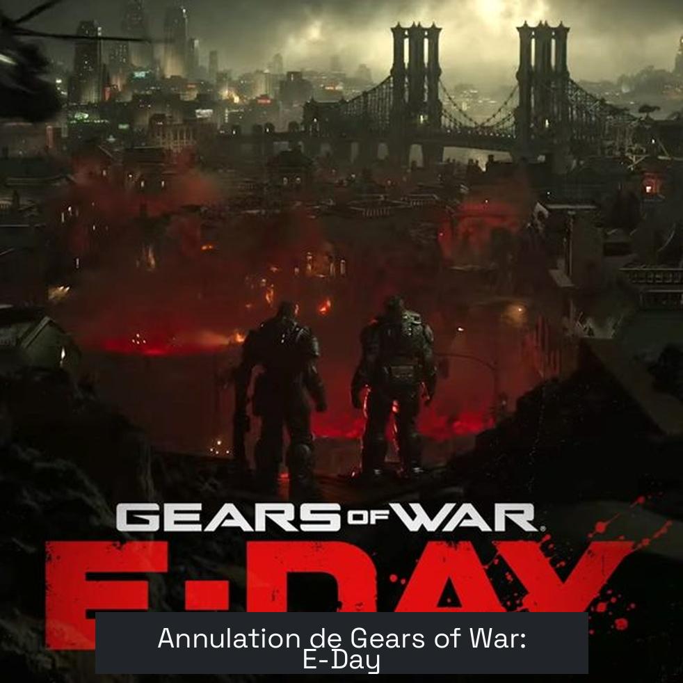 Annulation de Gears of War: E-Day