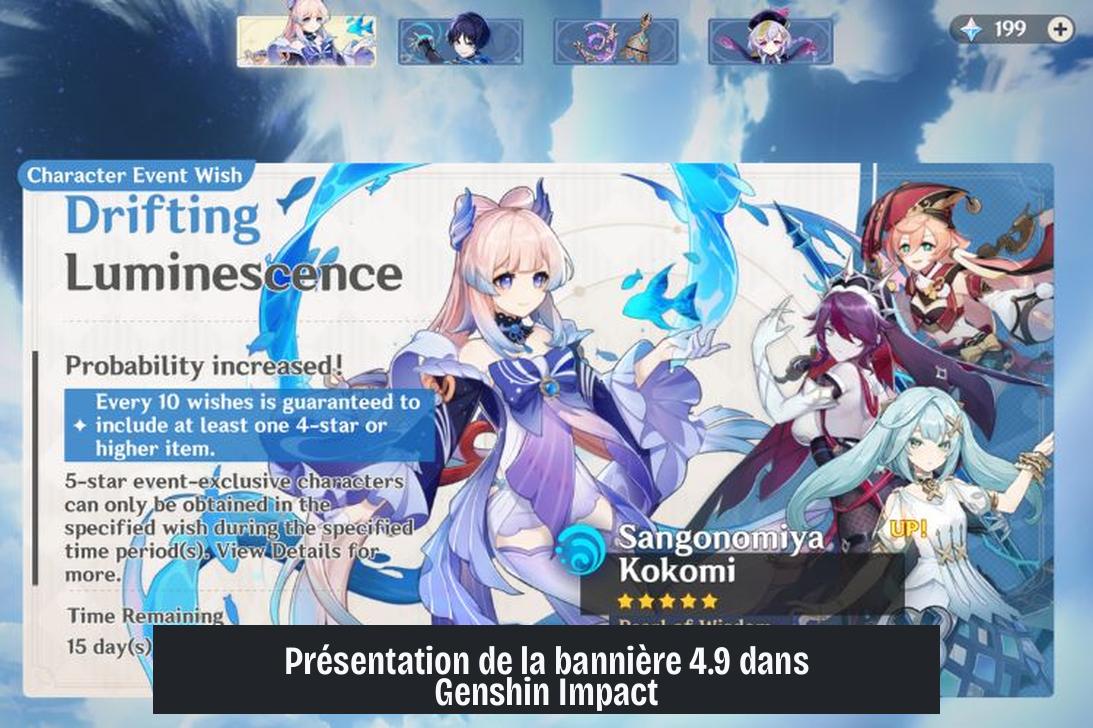 Présentation de la bannière 4.9 dans Genshin Impact