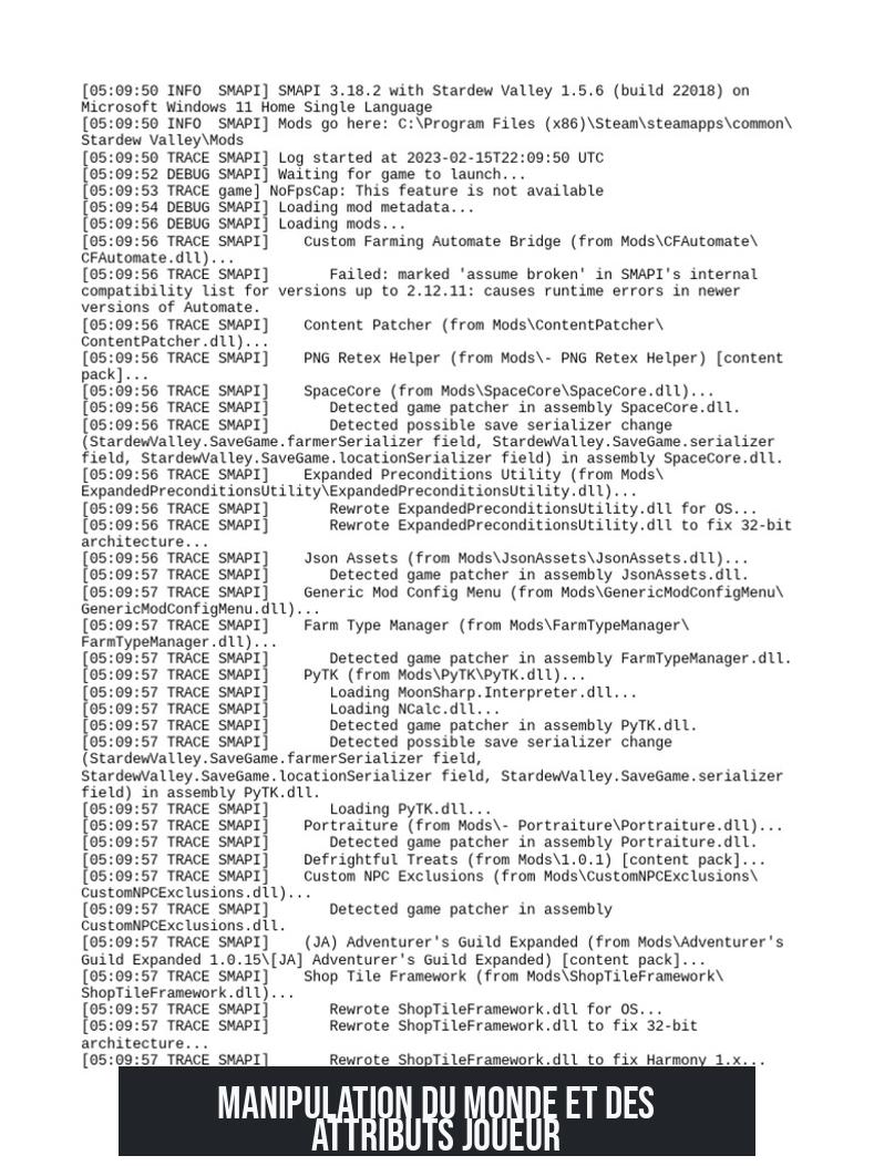 Manipulation du monde et des attributs joueur