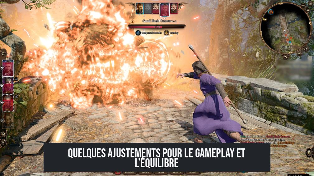 Quelques ajustements pour le gameplay et l’équilibre