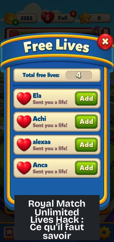 Royal Match Unlimited Lives Hack : Ce qu’il faut savoir