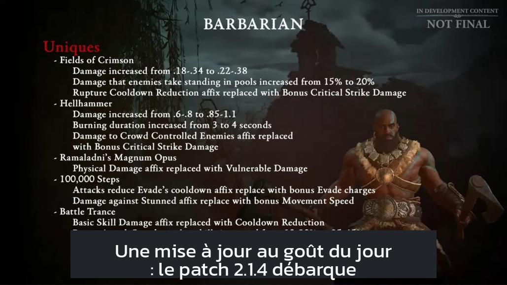 Une mise à jour au goût du jour : le patch 2.1.4 débarque