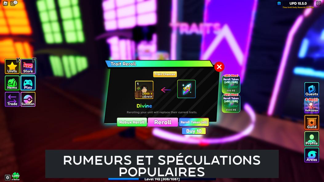 Rumeurs et spéculations populaires