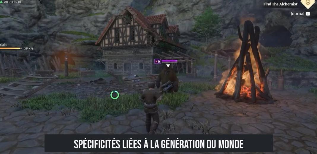 Spécificités liées à la génération du monde