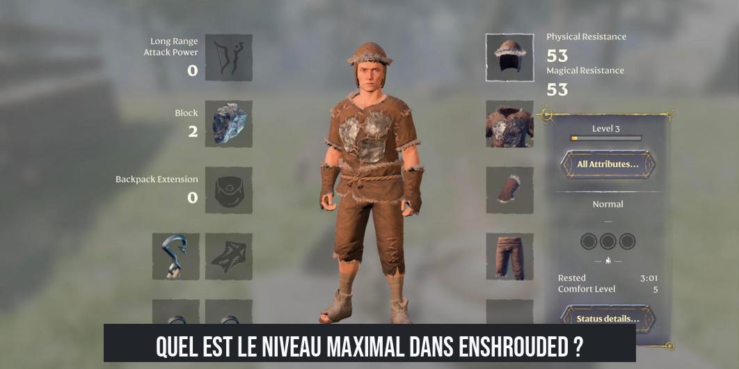 Quel est le niveau maximal dans Enshrouded ?