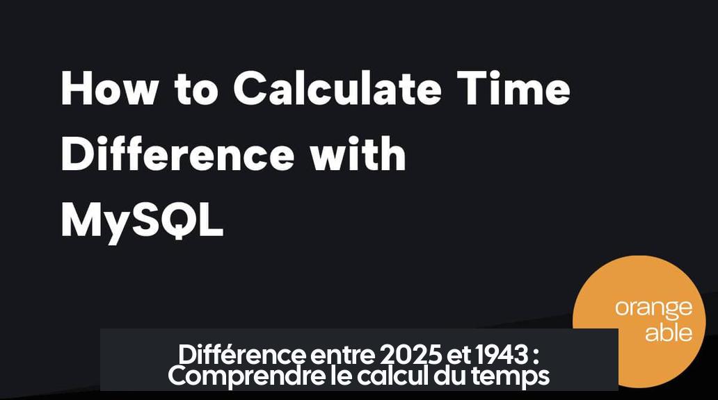 Différence entre 2025 et 1943 : Comprendre le calcul du temps