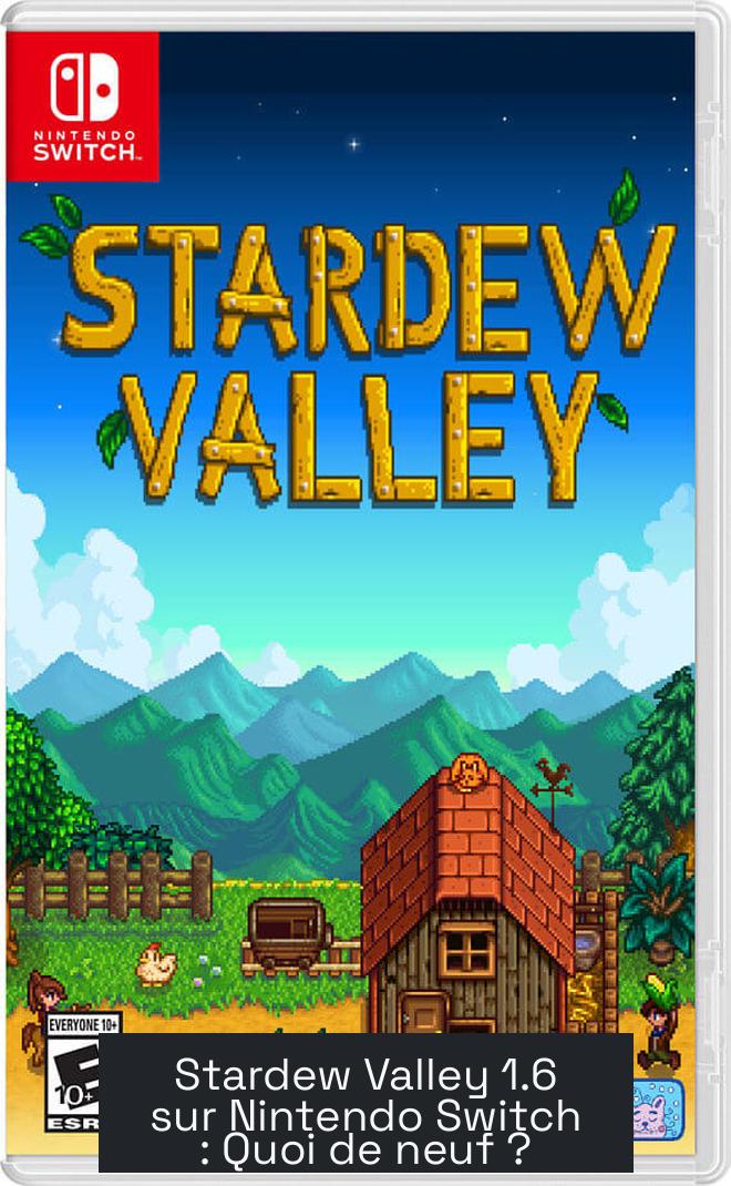 Stardew Valley 1.6 sur Nintendo Switch : Quoi de neuf ?