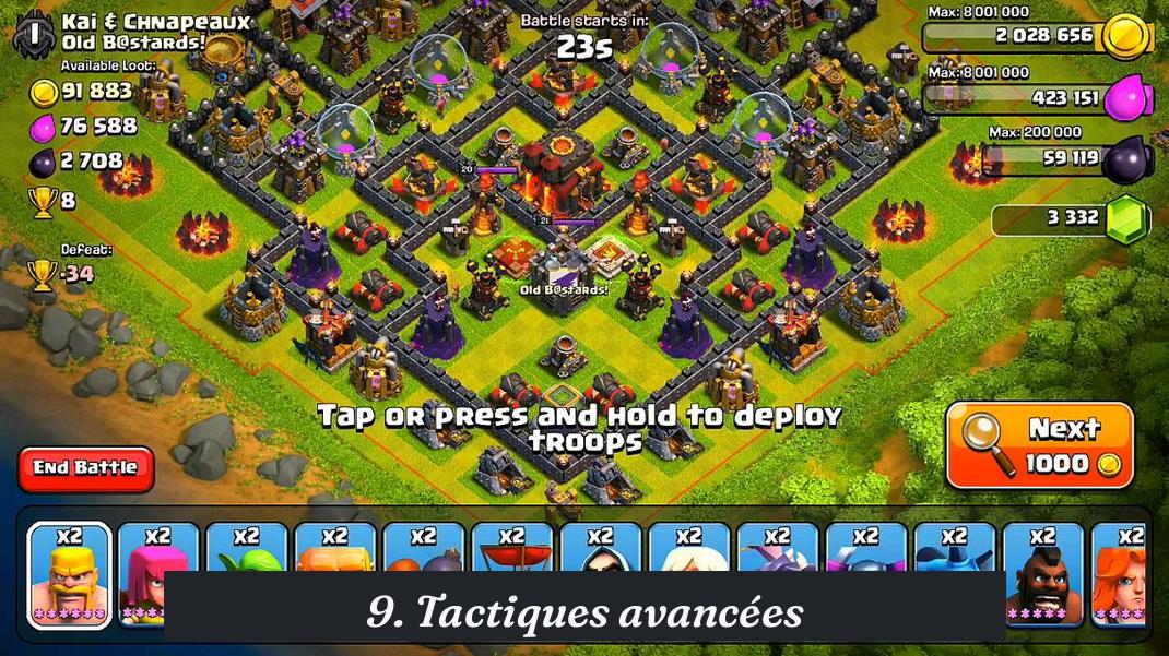 9. Tactiques avancées