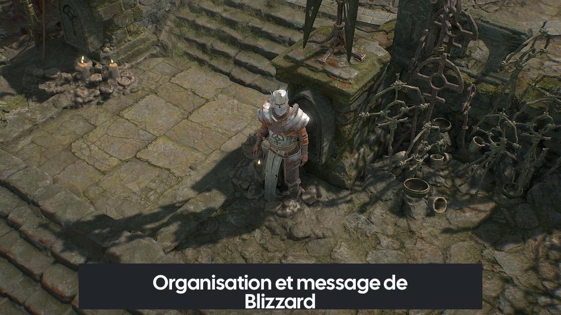 Organisation et message de Blizzard