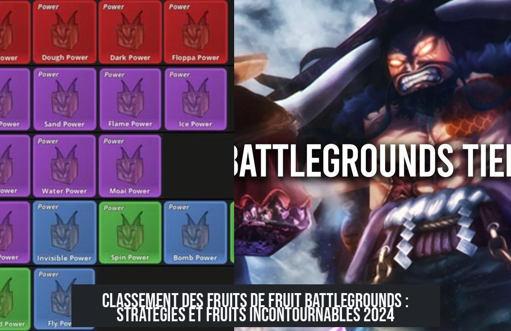 Classement des Fruits de Fruit Battlegrounds : Stratégies et Fruits Incontournables 2024
