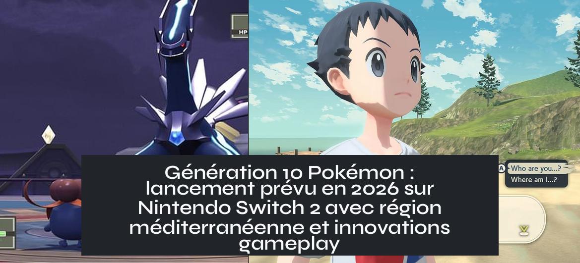 generation_10_pokemon Génération 10 Pokémon : lancement prévu en 2026 sur Nintendo Switch 2 avec région méditerranéenne et innovations gameplay