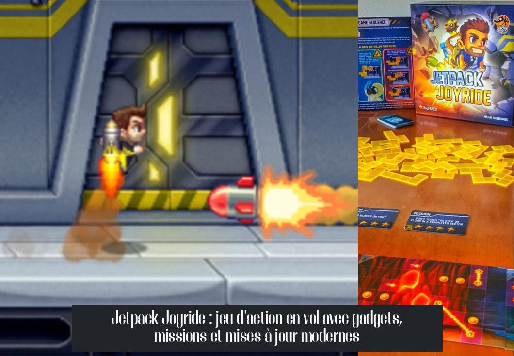 Jetpack Joyride : jeu d’action en vol avec gadgets, missions et mises à jour modernes