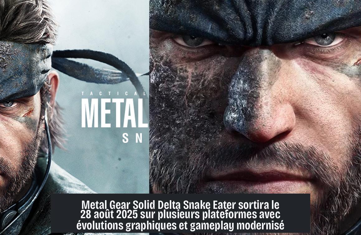 metal_gear_solid_delta_release_date Metal Gear Solid Delta Snake Eater sortira le 28 août 2025 sur plusieurs plateformes avec évolutions graphiques et gameplay modernisé