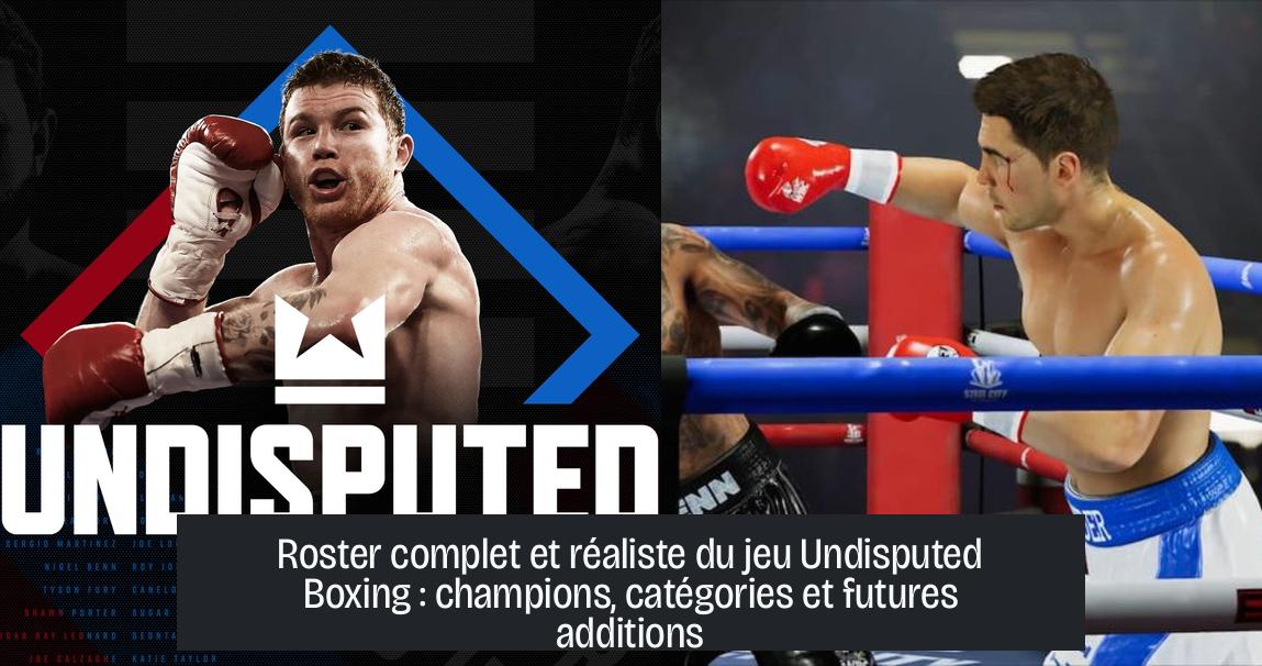 Roster complet et réaliste du jeu Undisputed Boxing : champions, catégories et futures additions