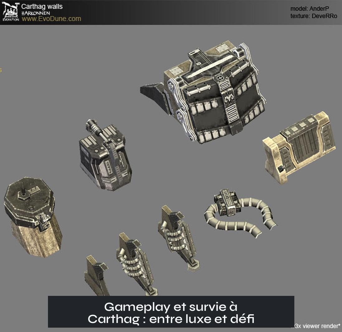 Gameplay et survie à Carthag : entre luxe et défi