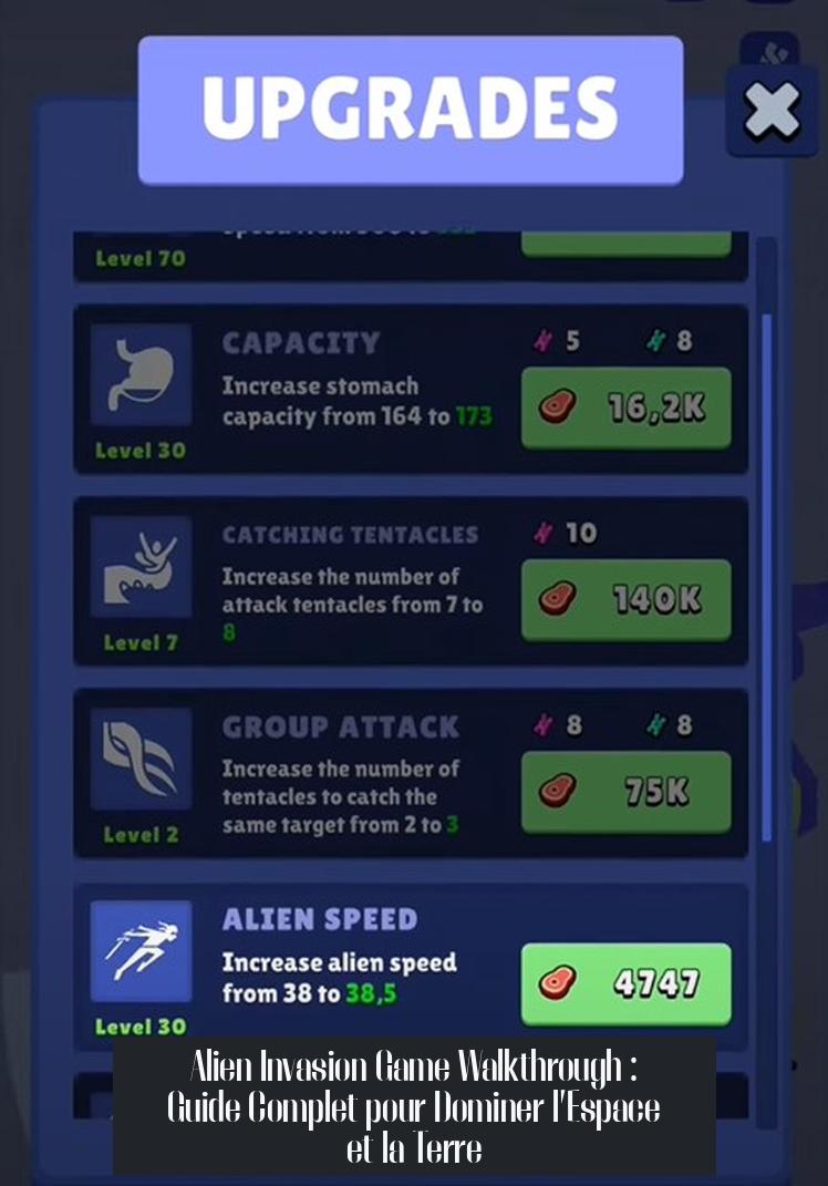 Alien Invasion Game Walkthrough : Guide Complet pour Dominer l’Espace et la Terre