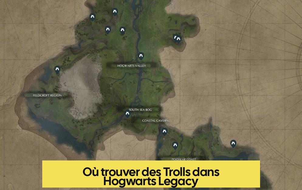 Où trouver des Trolls dans Hogwarts Legacy