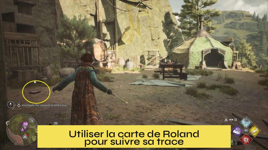 Utiliser la carte de Roland pour suivre sa trace