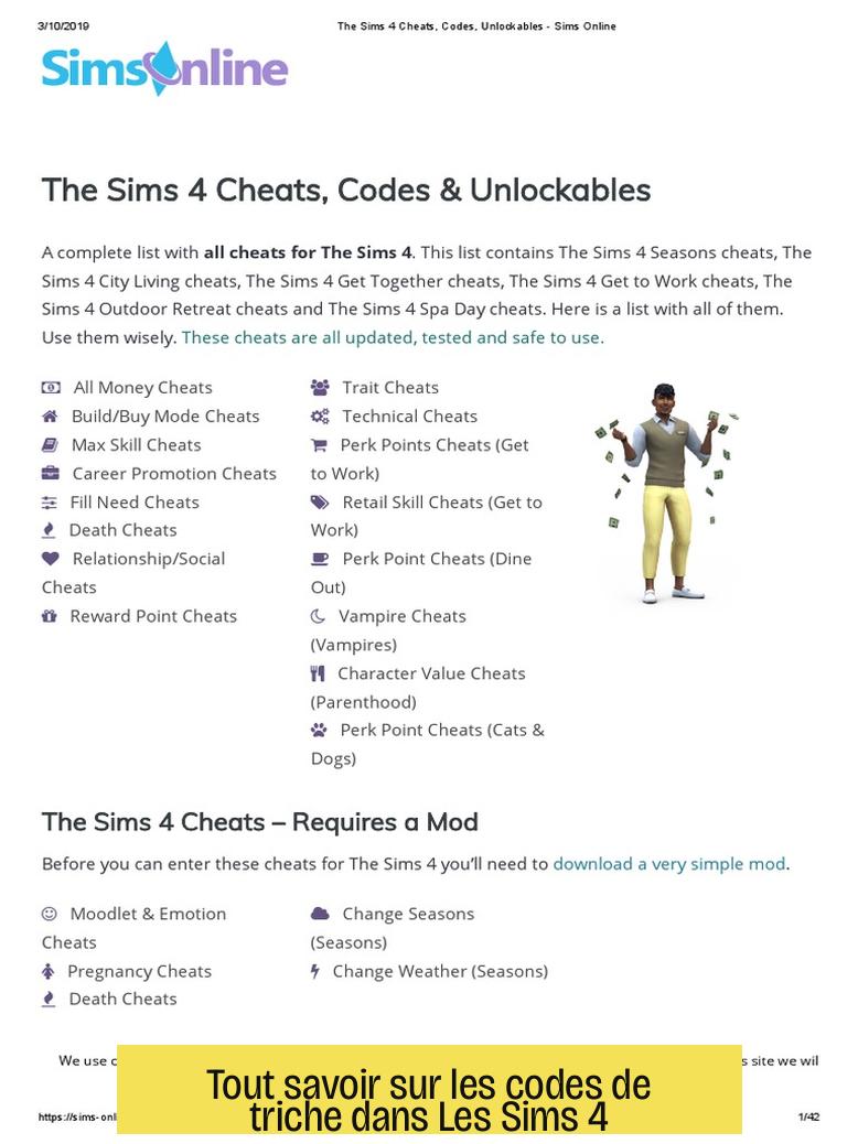 Tout savoir sur les codes de triche dans Les Sims 4