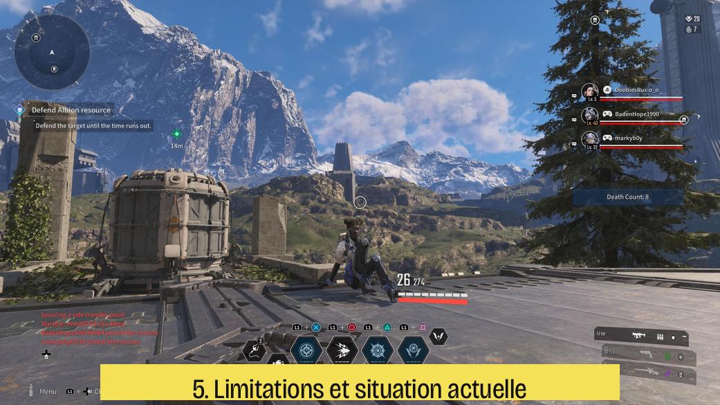 5. Limitations et situation actuelle
