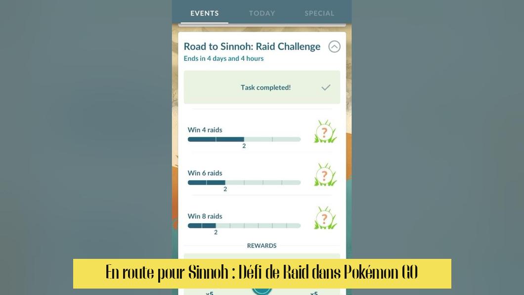 En route pour Sinnoh : Défi de Raid dans Pokémon GO