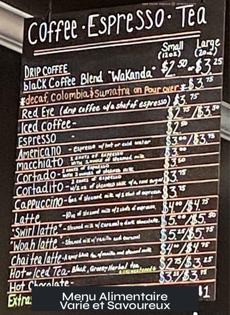 Menu Alimentaire Varié et Savoureux