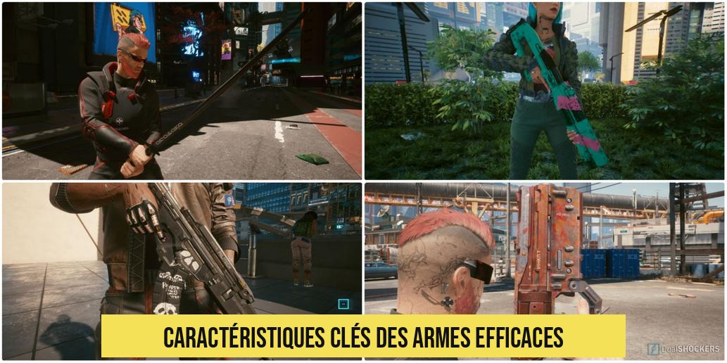 Caractéristiques clés des armes efficaces