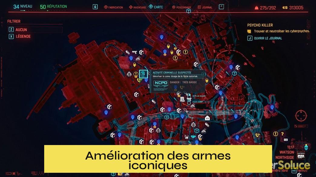Amélioration des armes iconiques