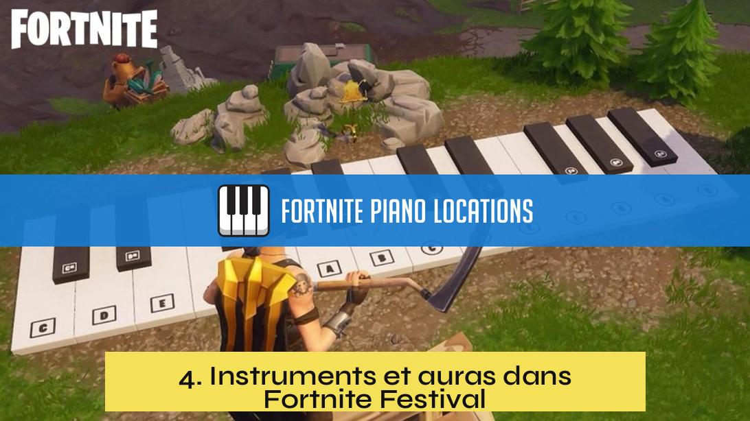 4. Instruments et auras dans Fortnite Festival