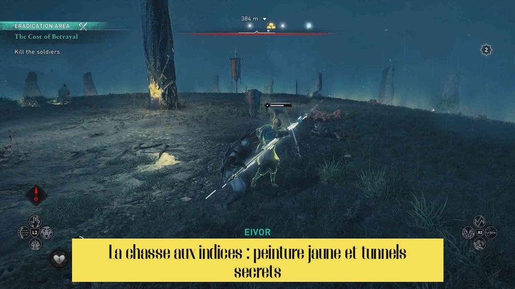 La chasse aux indices : peinture jaune et tunnels secrets