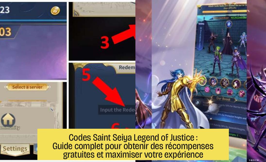 Codes Saint Seiya Legend of Justice : Guide complet pour obtenir des récompenses gratuites et maximiser votre expérience