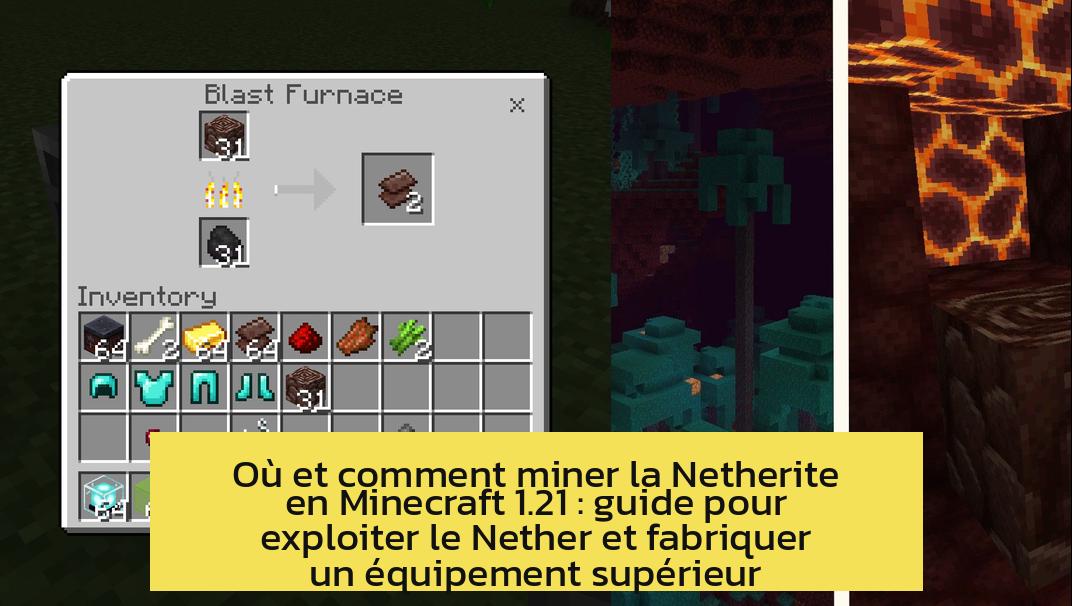 Où et comment miner la Netherite en Minecraft 1.21 : guide pour exploiter le Nether et fabriquer un équipement supérieur