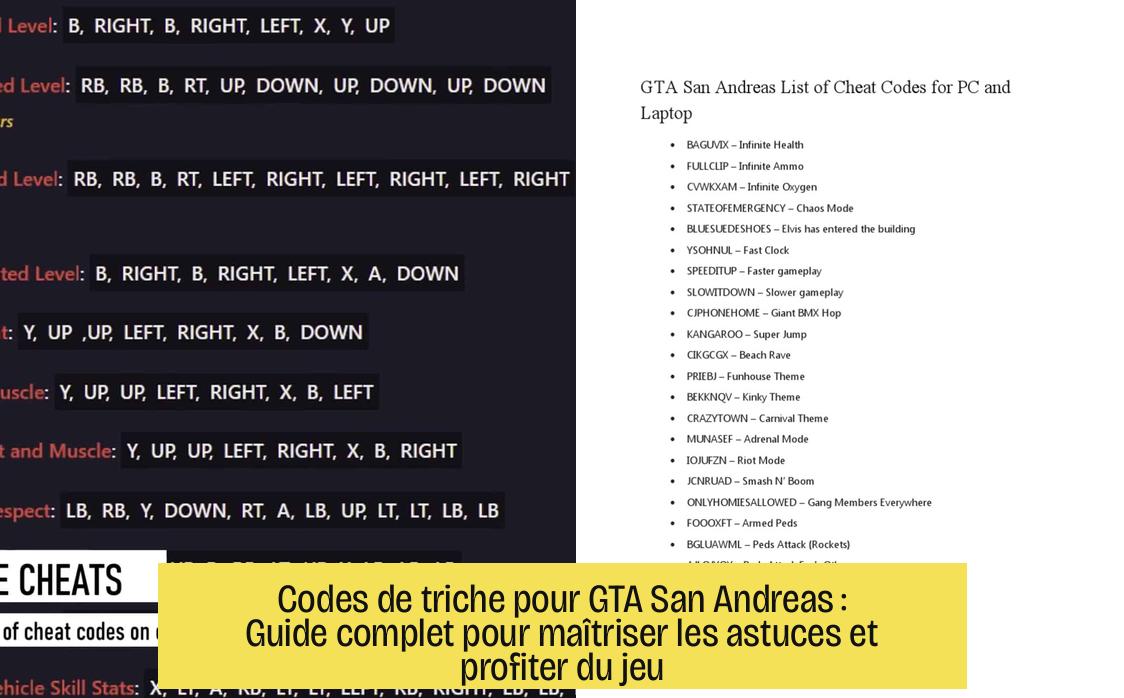 gta_san_andreas_game_code Codes de triche pour GTA San Andreas : Guide complet pour maîtriser les astuces et profiter du jeu