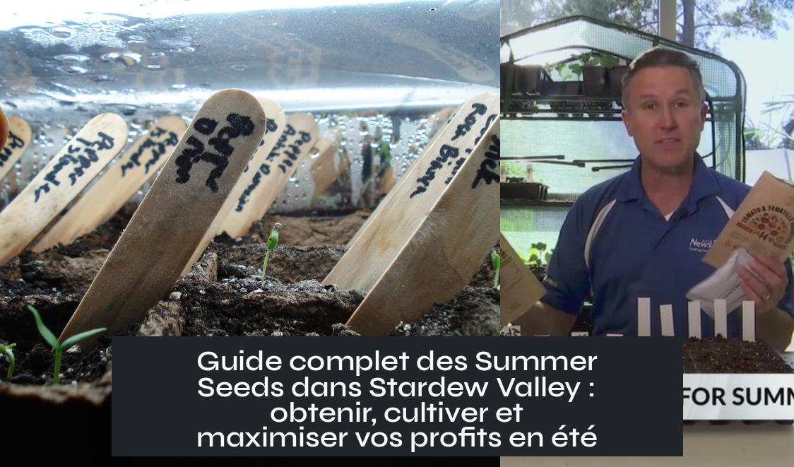 Guide complet des Summer Seeds dans Stardew Valley : obtenir, cultiver et maximiser vos profits en été
